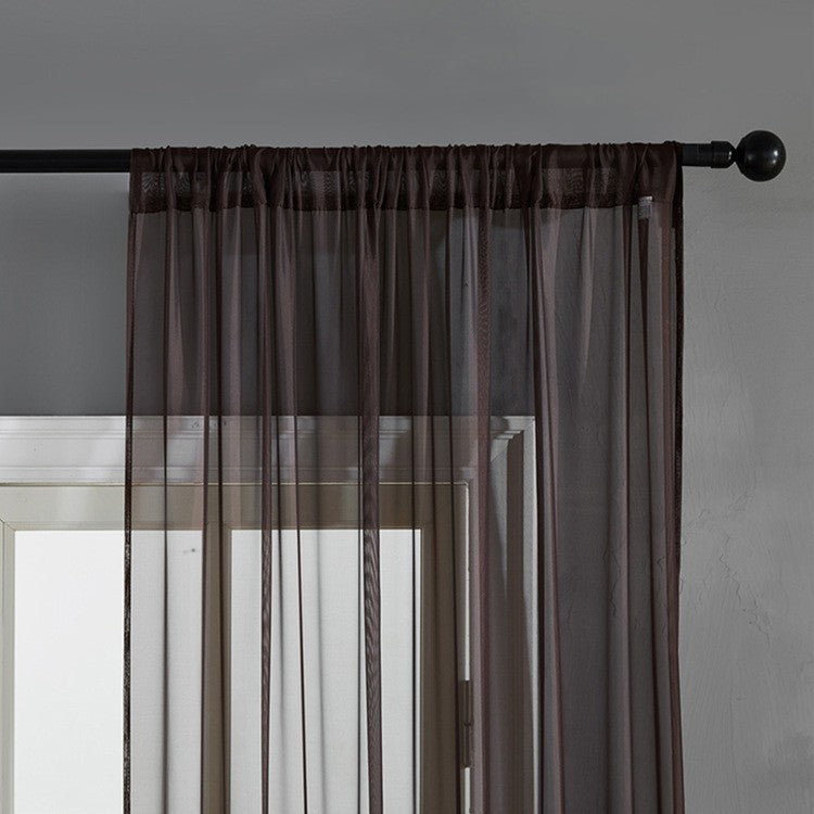 HKM-549651 Cotton and Linen Black Vertical Curtain for Modern Spaces, 150x250 cm