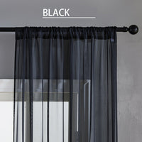 HKM-549651 Cotton and Linen Black Vertical Curtain for Modern Spaces, 150x250 cm