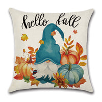 HKM-549651 Thanksgiving Pumpkin Cartoon Car Linen Pillowcase 45x45cm