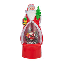 HKM-549715 Charming Christmas Snowman and Old Man Music Box with Ambience Light, Perfect for Desktop Decoration