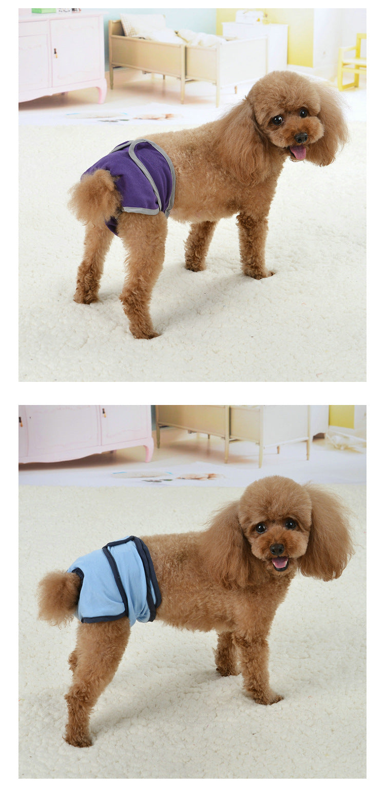 HKM-549779 Casual Cotton Velcro Pants for Pets - Available in Pink, Black, Blue, Purple (Sizes XS-XL)