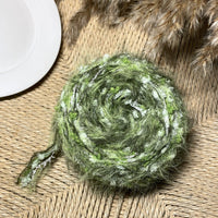 HKM-549779 Hand-Mixed Braided Pendant in Moss Green and Tundra Styles
