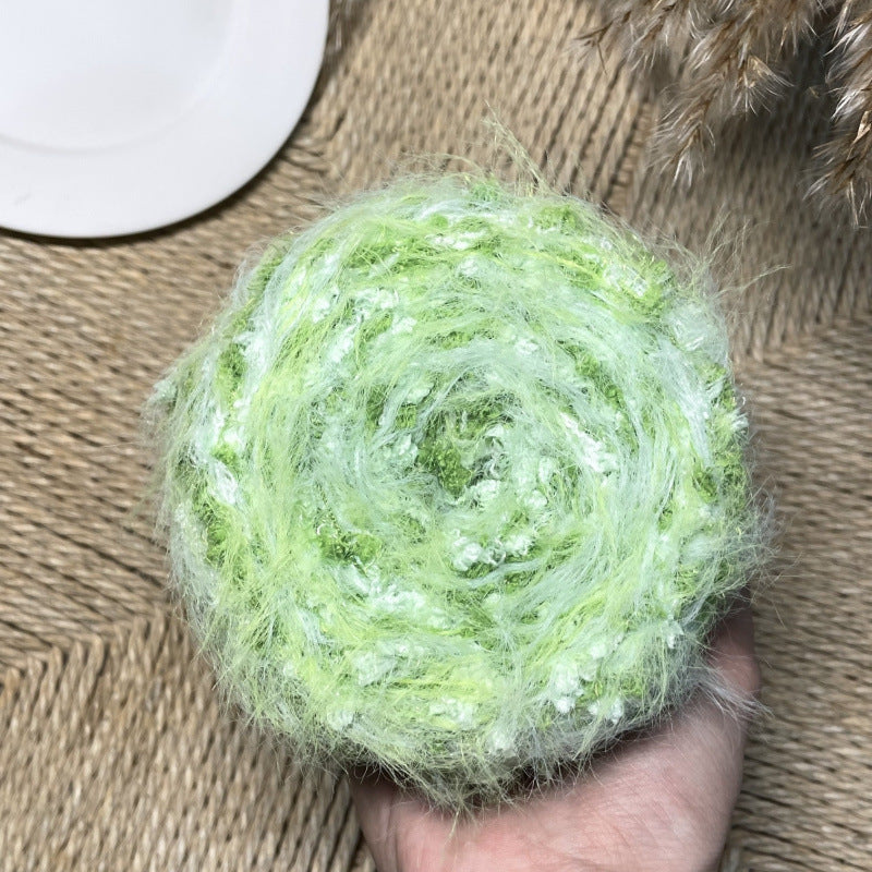 KTX-549779 Hand-Mixed Braided Pendant in Moss Green and Tundra Styles