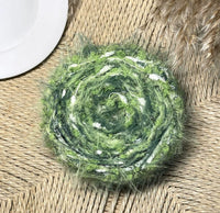 HKM-549779 Hand-Mixed Braided Pendant in Moss Green and Tundra Styles