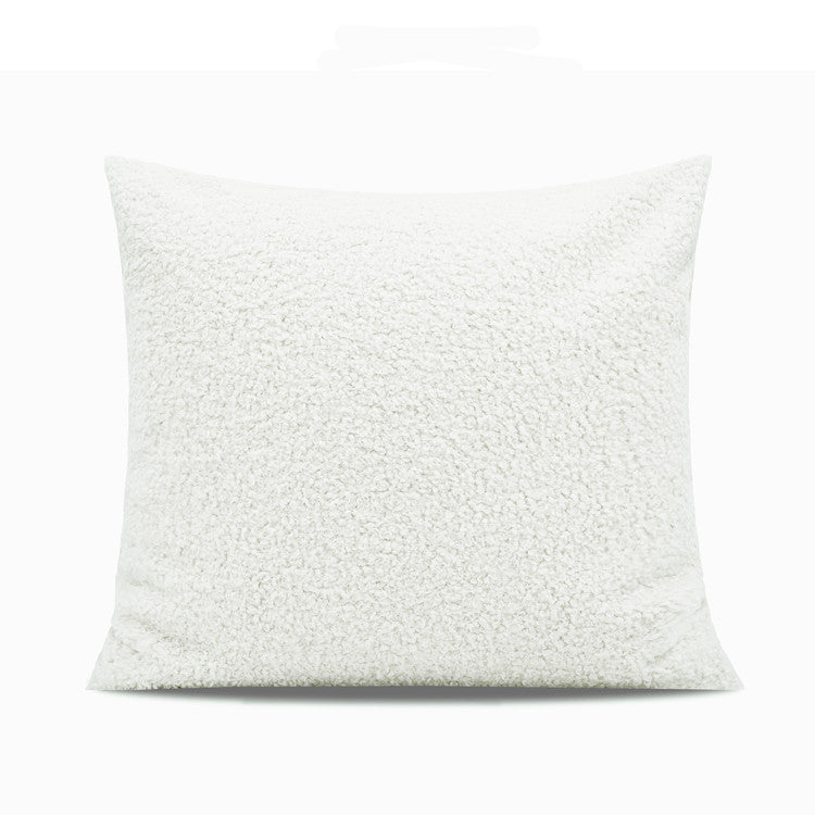 KTX-549779 Nordic Snow White Faux Wool Roll Cushion - Multiple Sizes Available