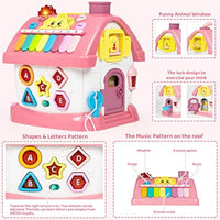 HKM-549907 8-in-1 Learning House Montessori Activity Cube for Toddlers and Babies, Musical Educational Toy