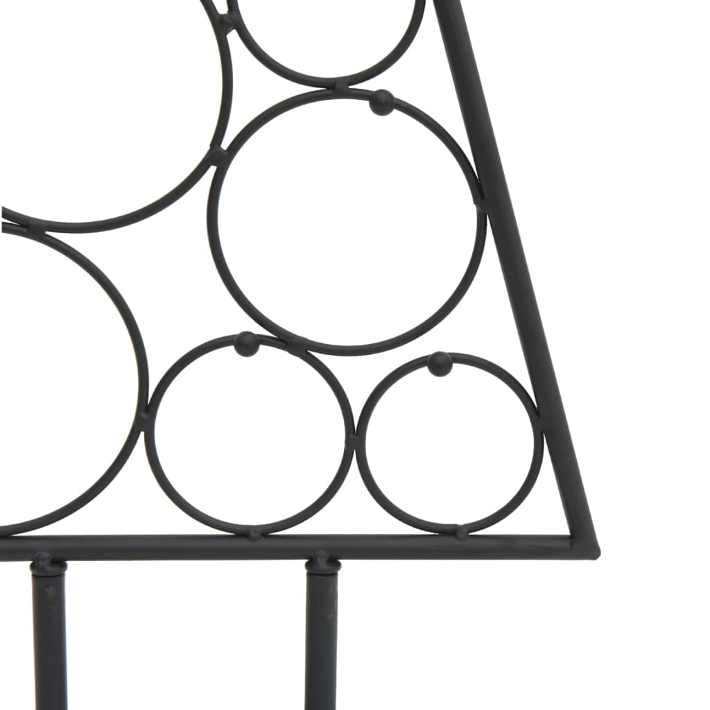 HKM-549907 Modern Black Metal Christmas Tree, 60 cm, Powder-Coated Steel, Decorative Stand Included