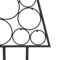 HKM-549907 Modern Black Metal Christmas Tree, 60 cm, Powder-Coated Steel, Decorative Stand Included
