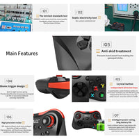 HKM-549971 Wireless Bluetooth Gamepad with Rechargeable Battery for Mobile Phones and Android Devices