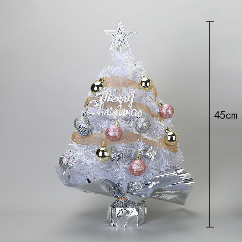 HKM-550227 Festive Mini Desktop Christmas Tree - 45cm & 60cm in Green, Pink, and White