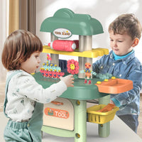 HKM-550355 141 Pcs DIY Electric Drill Toy Workshop Set for Kids Age 3+ - Engineering Tool Set with Puzzle Blocks