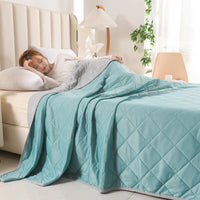 HKM-550419 Cool Fiber Summer Blanket - Air Conditioner Comfort in Modern Design, Multiple Sizes Available