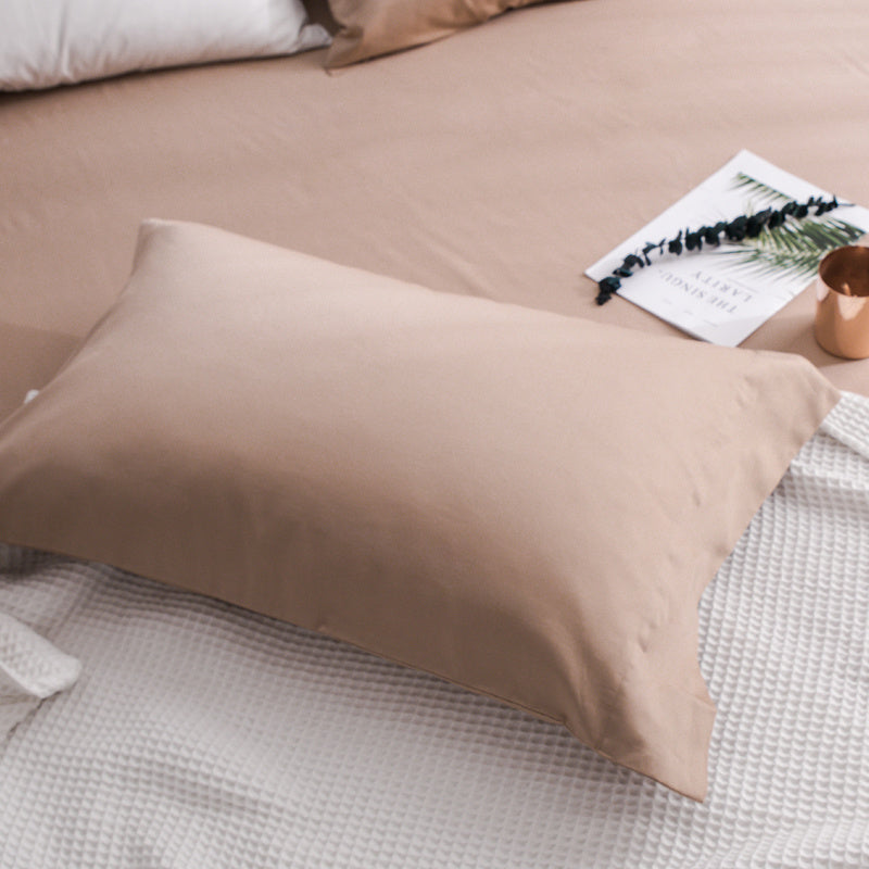 HKM-550419 Long-Staple Cotton Satin Pillowcase - Soft Single Pillowcase in Various Colors