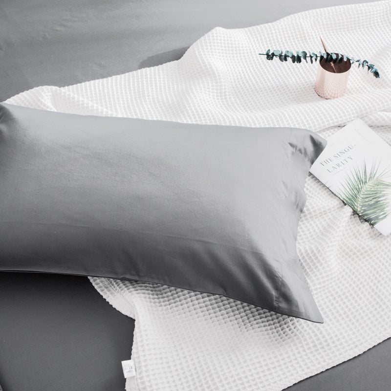HKM-550419 Long-Staple Cotton Satin Pillowcase - Soft Single Pillowcase in Various Colors