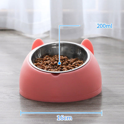 HKM-550611 Double Stainless Steel Cat and Dog Bowl - Durable Pet Food Dish for All Breeds