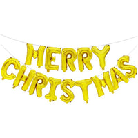 HKM-550675 Merry Christmas Alphabet Foil Balloon Set - Feliz Navidad Decorative Balloons for Holiday Celebrations