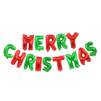 HKM-550675 Merry Christmas Alphabet Foil Balloon Set - Feliz Navidad Decorative Balloons for Holiday Celebrations