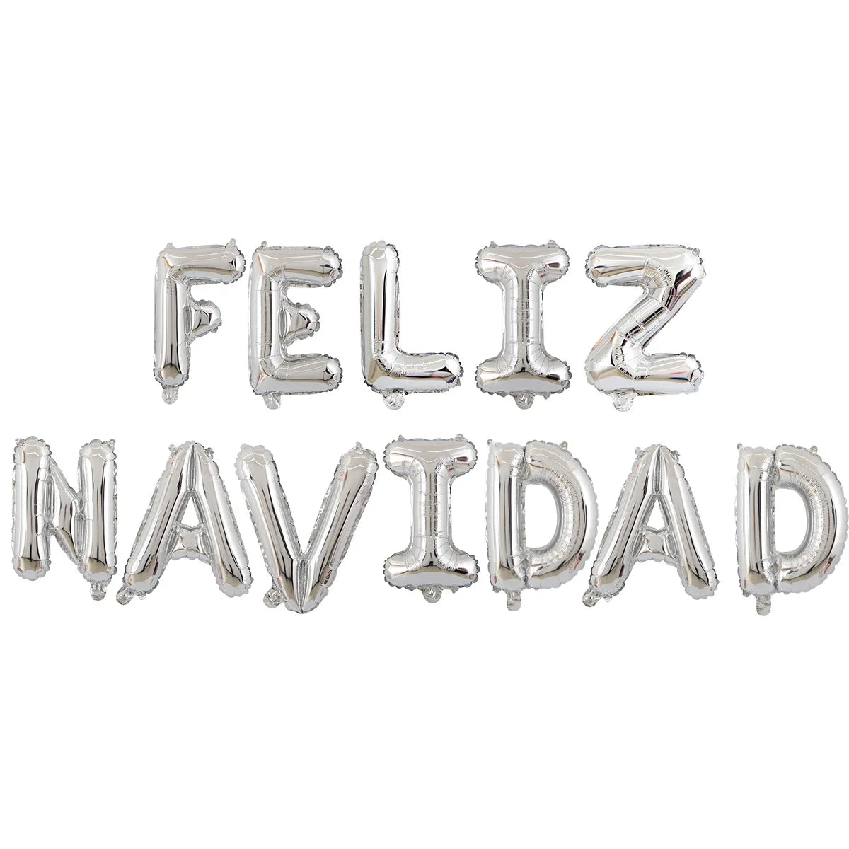 HKM-550675 Merry Christmas Alphabet Foil Balloon Set - Feliz Navidad Decorative Balloons for Holiday Celebrations