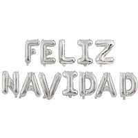 HKM-550675 Merry Christmas Alphabet Foil Balloon Set - Feliz Navidad Decorative Balloons for Holiday Celebrations