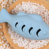 HKM-550739 Silicone Cat Toy in Blue, Green, and Beige - Animal Pattern Design