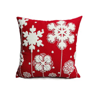 HKM-551059 Festival-Themed Embroidered Red Pillowcase - 45x45cm Decorative Cushion Cover