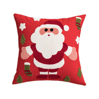 HKM-551059 Festival-Themed Embroidered Red Pillowcase - 45x45cm Decorative Cushion Cover