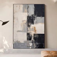 HKM-551187 Handmade Abstract Oil Painting on Canvas for Home Living Room Decor - Unframed, Various Sizes Available