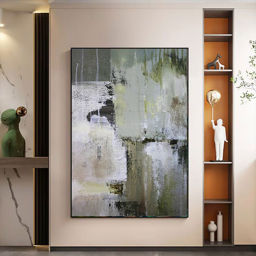 HKM-551187 Handmade Abstract Oil Painting on Canvas for Home Living Room Decor - Unframed, Various Sizes Available
