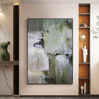 HKM-551187 Handmade Abstract Oil Painting on Canvas for Home Living Room Decor - Unframed, Various Sizes Available