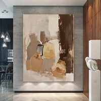 HKM-551187 Handmade Abstract Oil Painting on Canvas for Home Living Room Decor - Unframed, Various Sizes Available