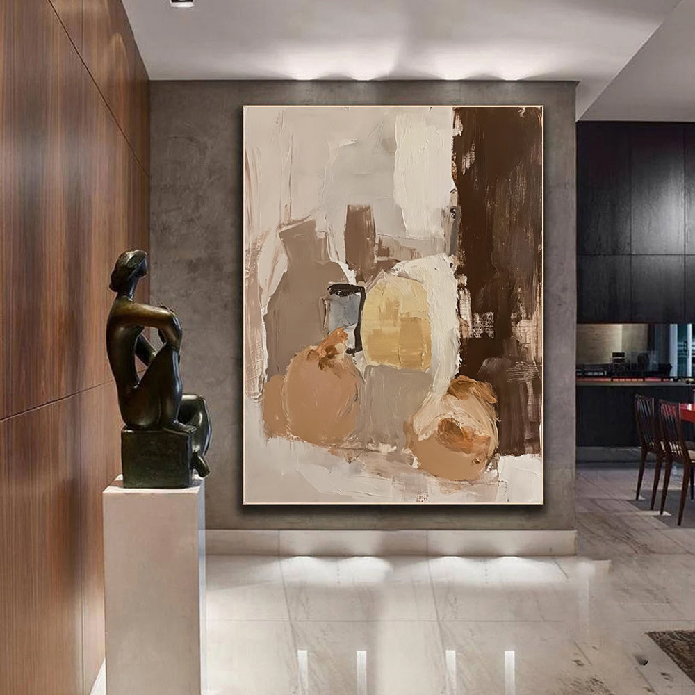 HKM-551187 Handmade Abstract Oil Painting on Canvas for Home Living Room Decor - Unframed, Various Sizes Available