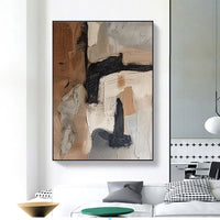 HKM-551187 Handmade Abstract Oil Painting on Canvas for Home Living Room Decor - Unframed, Various Sizes Available