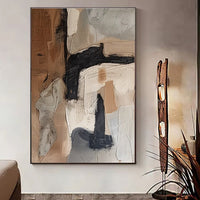 HKM-551187 Handmade Abstract Oil Painting on Canvas for Home Living Room Decor - Unframed, Various Sizes Available