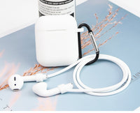 HKM-551315 AirPods-Compatible Silicone Case with Anti-Loss Hook for Generations 1 and 2