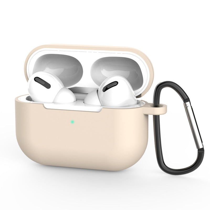 HKM-551315 AirPods-Compatible Silicone Case with Anti-Loss Hook for Generations 1 and 2