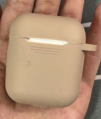 HKM-551315 AirPods-Compatible Silicone Case with Anti-Loss Hook for Generations 1 and 2