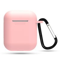 HKM-551315 AirPods-Compatible Silicone Case with Anti-Loss Hook for Generations 1 and 2