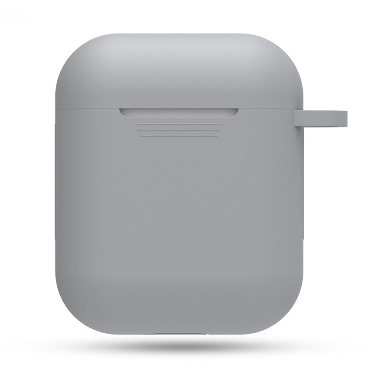 HKM-551315 AirPods-Compatible Silicone Case with Anti-Loss Hook for Generations 1 and 2