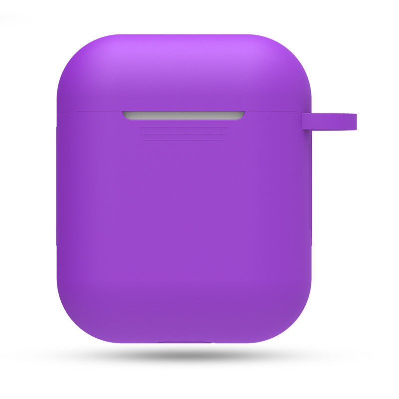 HKM-551315 AirPods-Compatible Silicone Case with Anti-Loss Hook for Generations 1 and 2