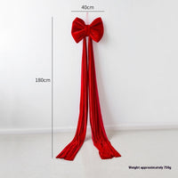HKM-551379 Large Velvet Bow Decoration for Modern Holiday Décor