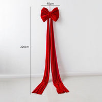 HKM-551379 Large Velvet Bow Decoration for Modern Holiday Décor