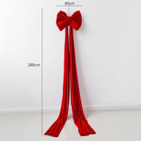 HKM-551379 Large Velvet Bow Decoration for Modern Holiday Décor