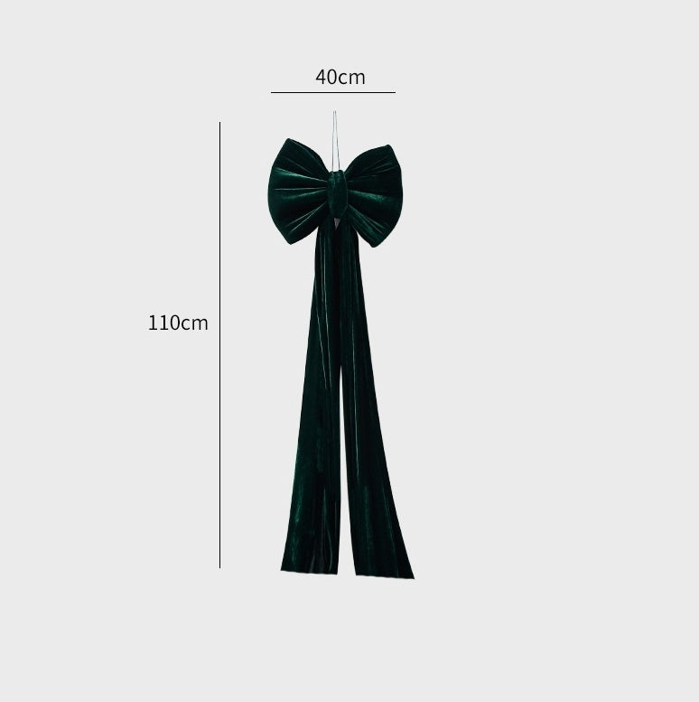 HKM-551379 Large Velvet Bow Decoration for Modern Holiday Décor