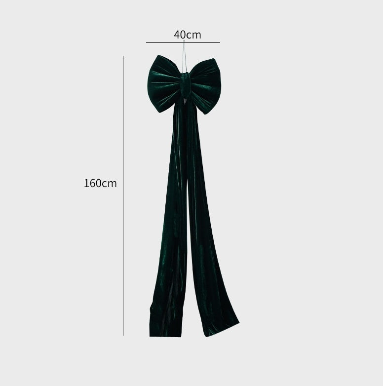HKM-551379 Large Velvet Bow Decoration for Modern Holiday Décor