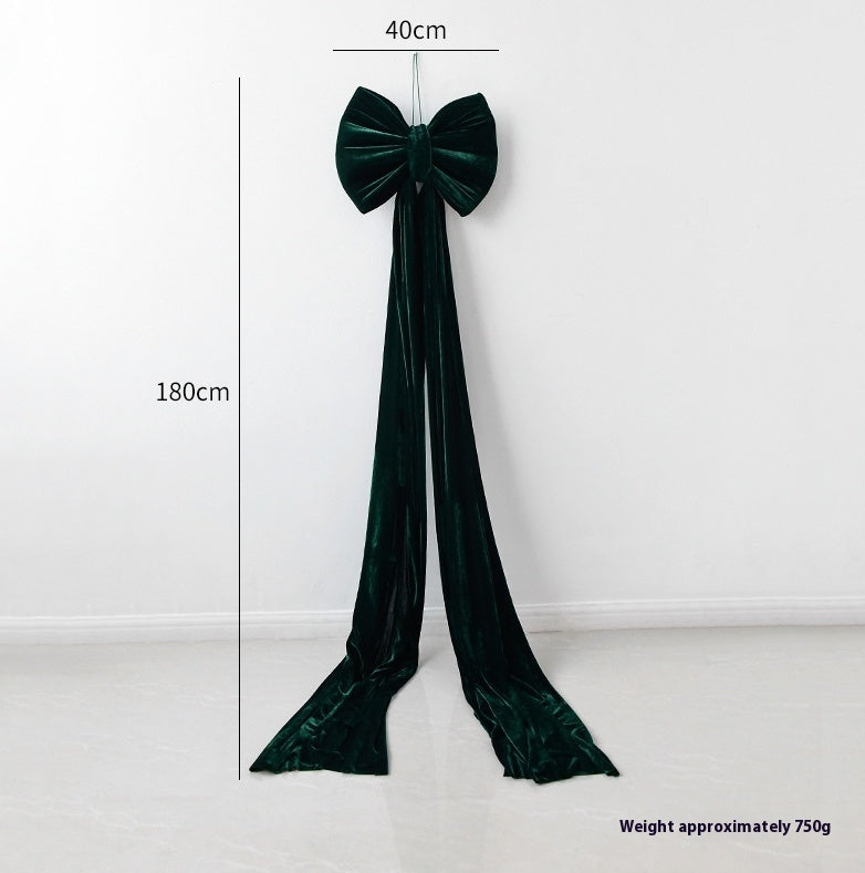 HKM-551379 Large Velvet Bow Decoration for Modern Holiday Décor