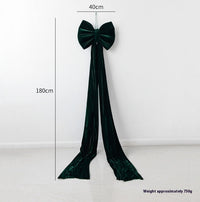 HKM-551379 Large Velvet Bow Decoration for Modern Holiday Décor