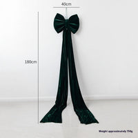 HKM-551379 Large Velvet Bow Decoration for Modern Holiday Décor
