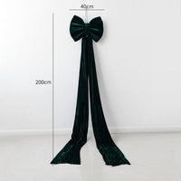 HKM-551379 Large Velvet Bow Decoration for Modern Holiday Décor