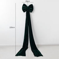 HKM-551379 Large Velvet Bow Decoration for Modern Holiday Décor