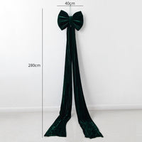HKM-551379 Large Velvet Bow Decoration for Modern Holiday Décor